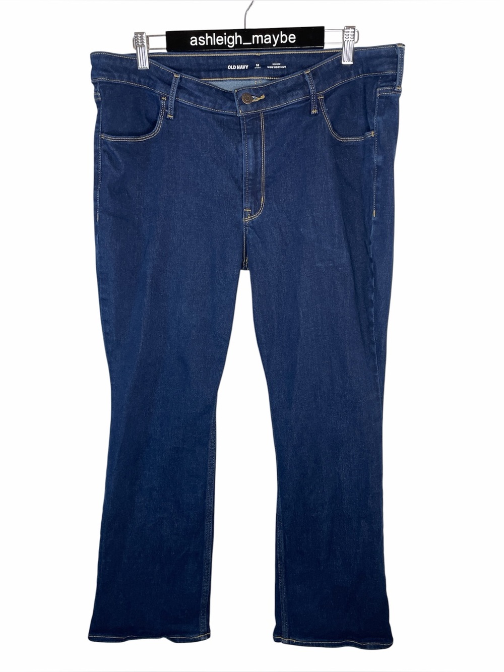 Old Navy | Mid Rise WOW Boot Cut Dark Wash Stretch Jeans Size 16 Short